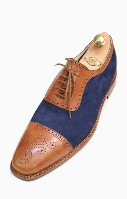 Bicolor semi-brogue oxford handmade shoes by Rozsnyai 272VA (1)
